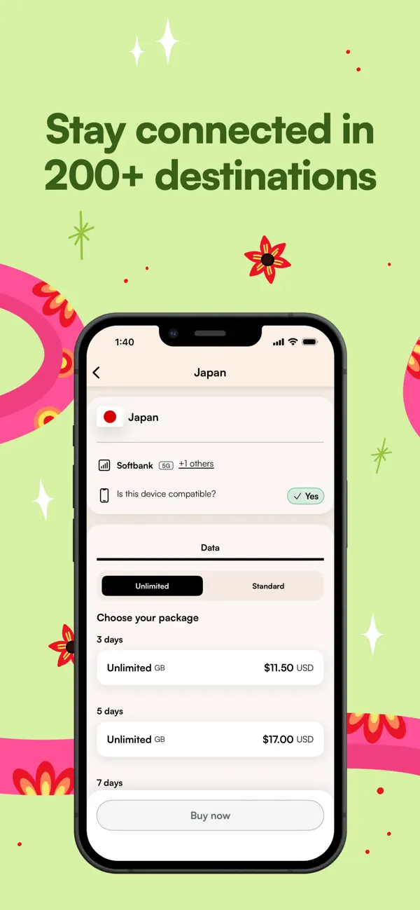 Airalo app screen 2