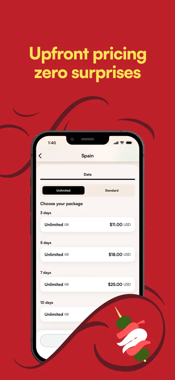 Airalo app screen 5