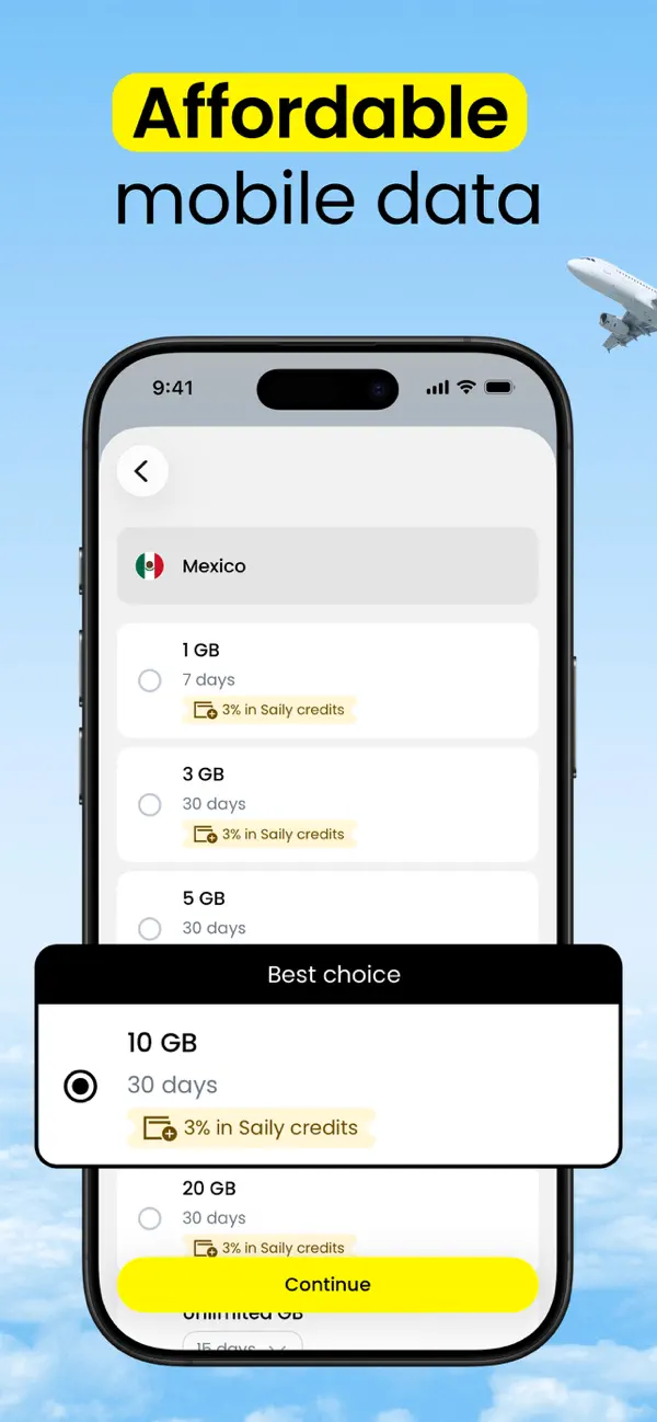 Saily app screen 4